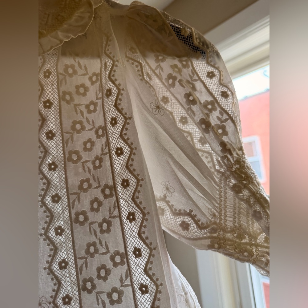 Hill House the Adelaide Top in White Broderie - Picture 9 of 10